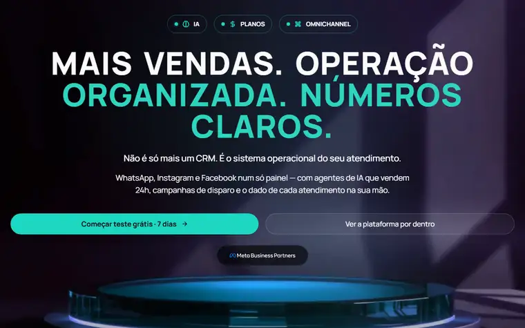 Página do INFIZAP, com o título Mais vendas, operação organizada, números claros